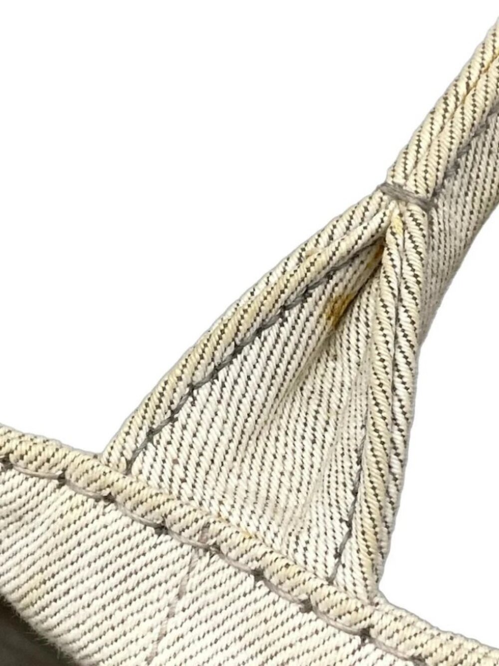 PRADA CANAPA Cream Canvas Tote Bag - Picture 11 of 14